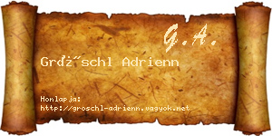 Gröschl Adrienn névjegykártya